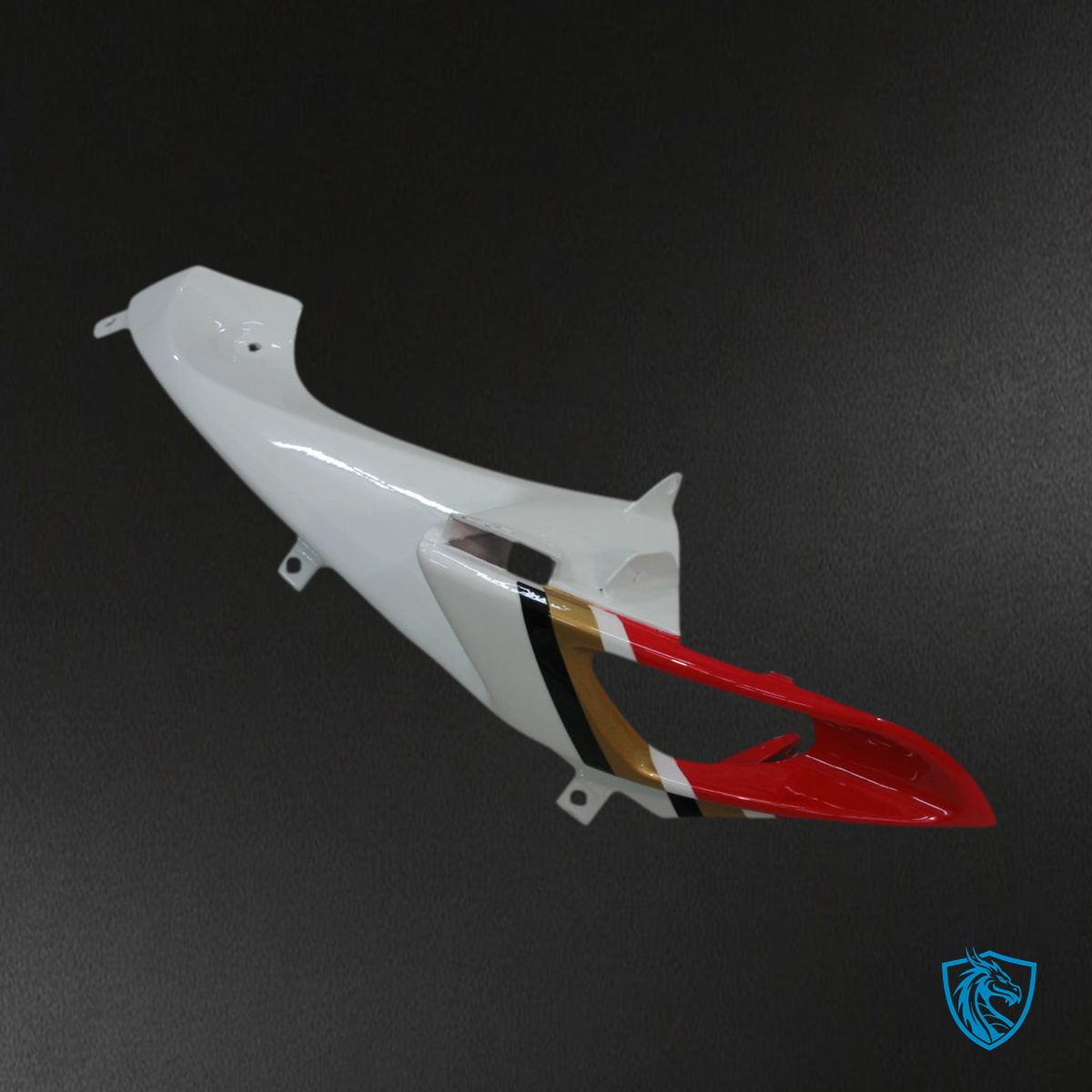 Suzuki GSXR 600-750 (2006-2007) White & Red Lucky Strike Fairing Kit | ABS Bodywork