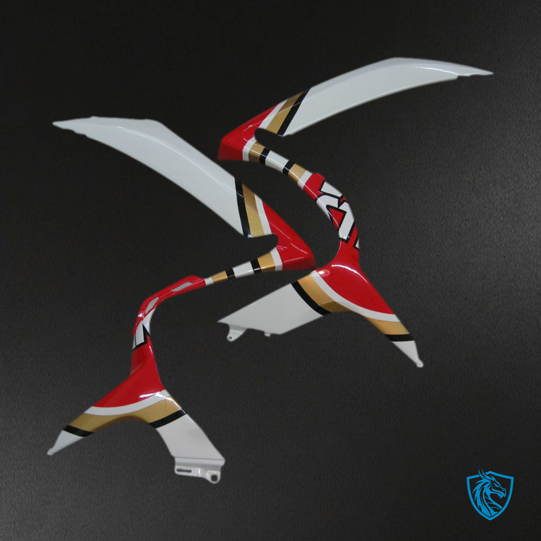 Suzuki GSXR 600-750 (2006-2007) White & Red Lucky Strike Fairing Kit | ABS Bodywork