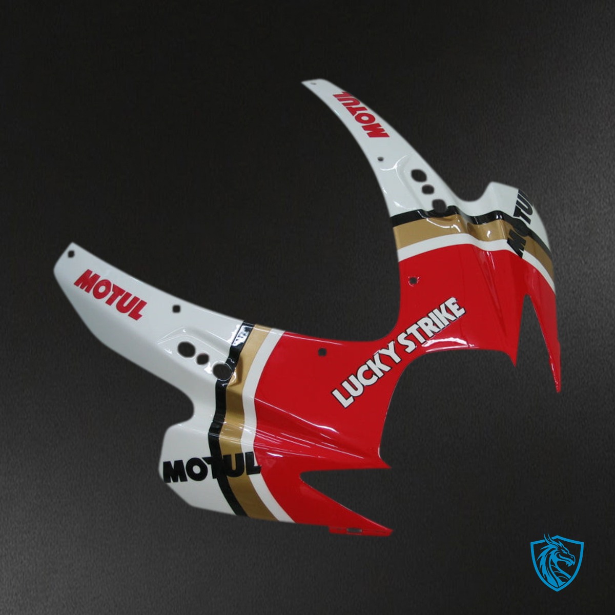 Suzuki GSXR 600-750 (2006-2007) White & Red Lucky Strike Fairing Kit | ABS Bodywork