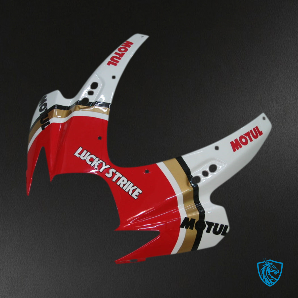 Suzuki GSXR 600-750 (2006-2007) White & Red Lucky Strike Fairing Kit | ABS Bodywork