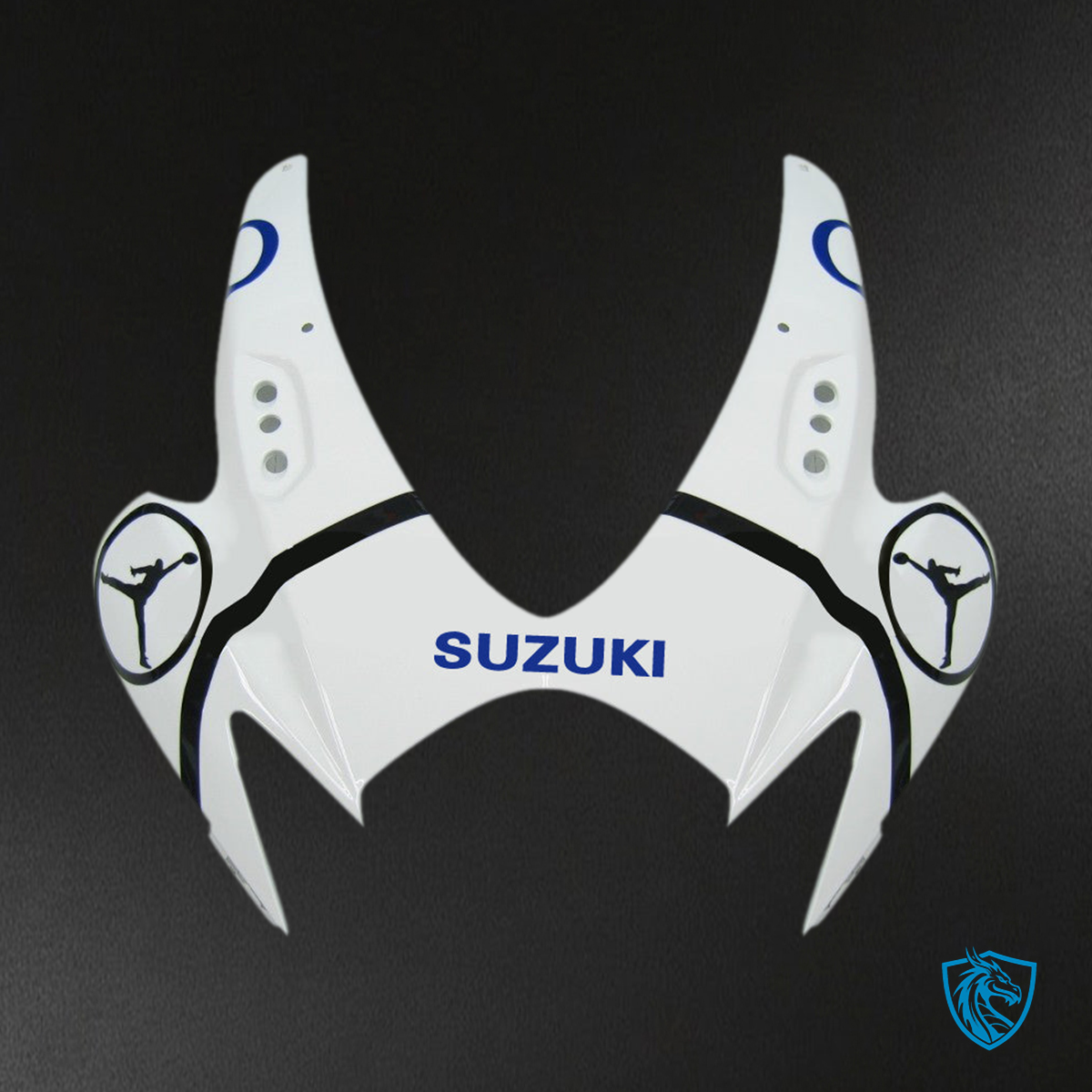 Suzuki GSXR 600-750 (2006-2007) White & Blue Jordan - Custom ABS Fairing Kit