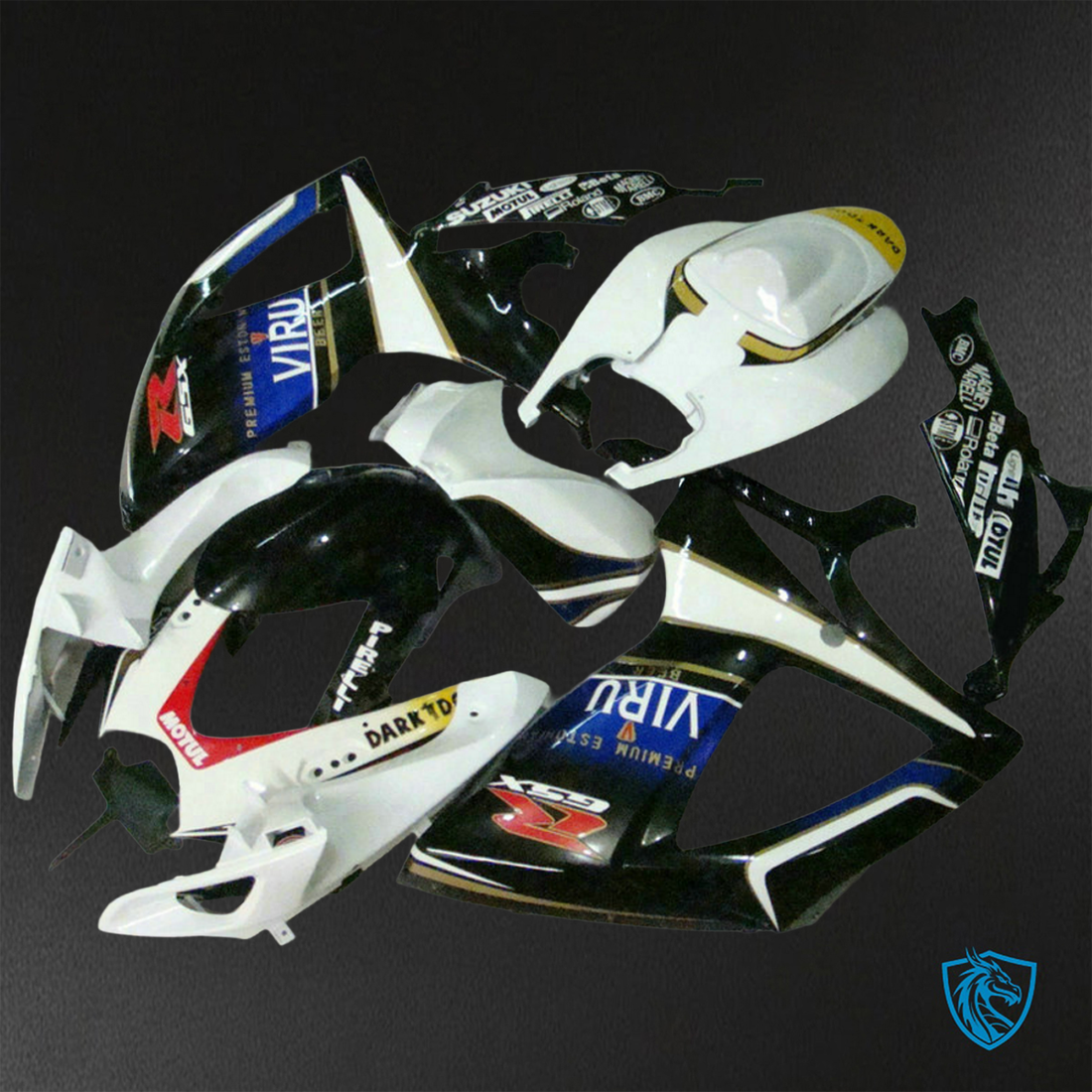 Suzuki GSX-R600/750 (2006-2007) White, Blue & Black - Replacement Motorcycle Fairings Kit