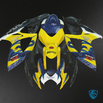 Suzuki GSX-R600/750 (2006-2007) Yellow & Blue - Custom ABS Fairing Kit