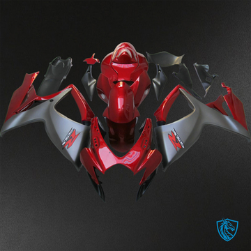 Suzuki GSX-R600/750 (2006-2007) Gloss Red & Grey - Replacement Motorcycle Fairings Kit