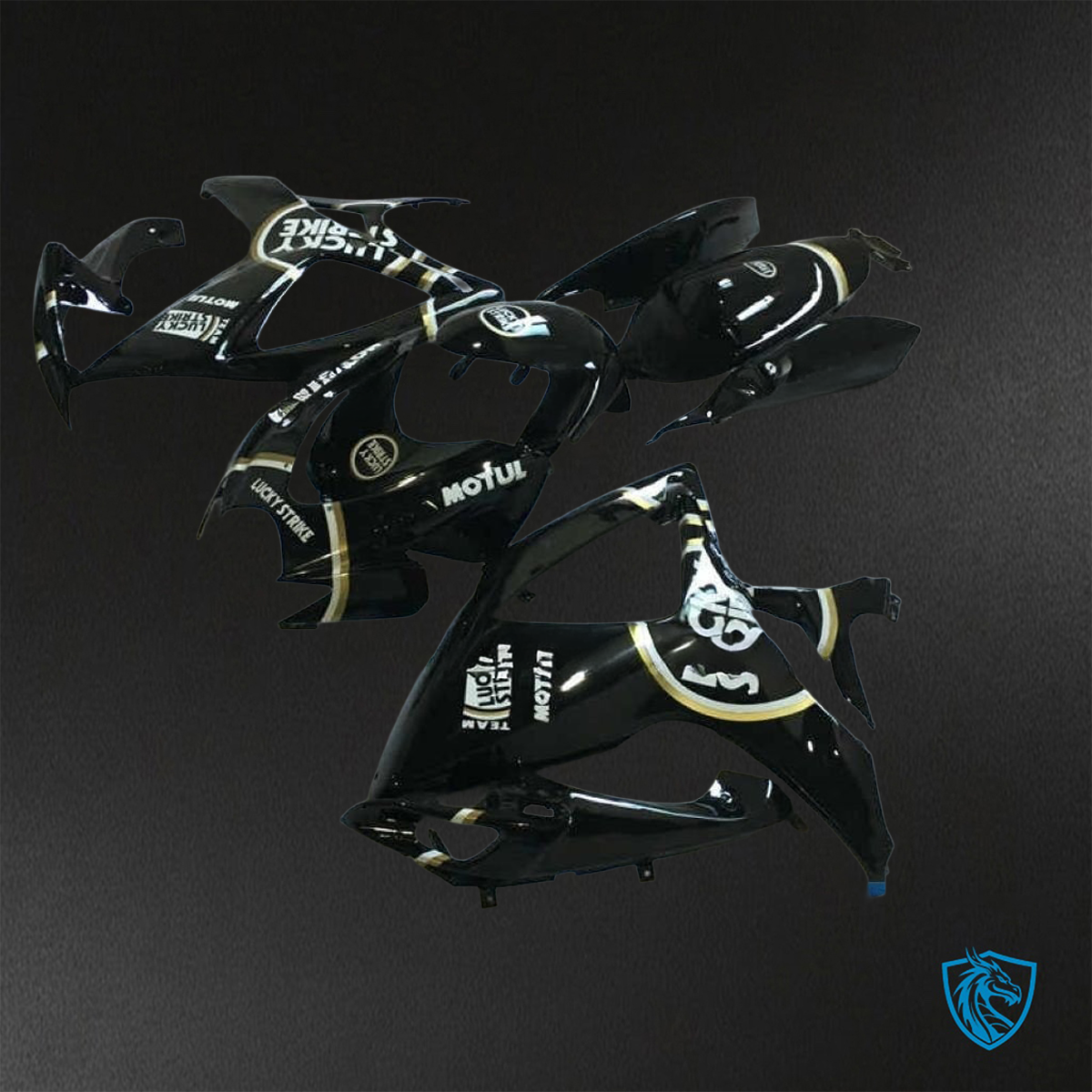 Suzuki GSX-R600/750 (2006-2007) Black, White & Yellow - Custom ABS Fairing Kit