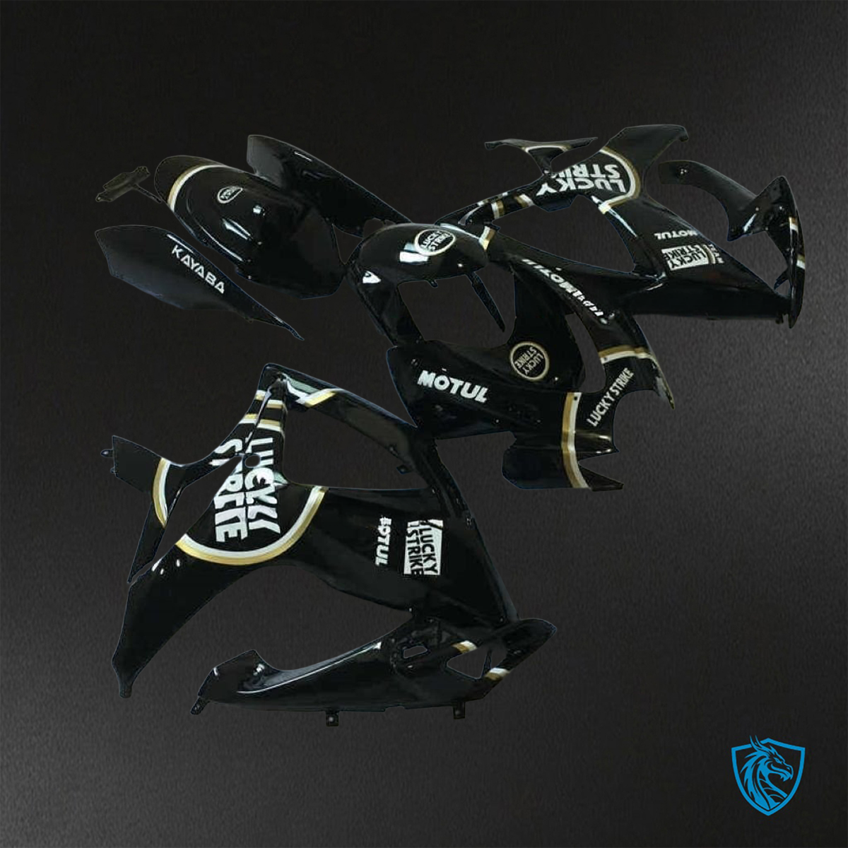 Suzuki GSX-R600/750 (2006-2007) Black, White & Yellow - Custom ABS Fairing Kit