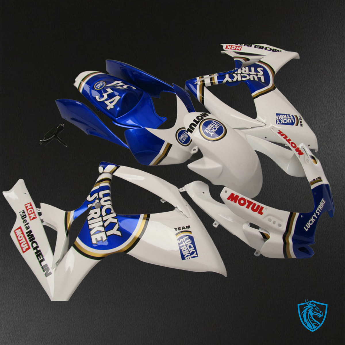 Suzuki GSX-R600/750 (2006-2007) Blue & White ABS Bodywork - Fairings Kit