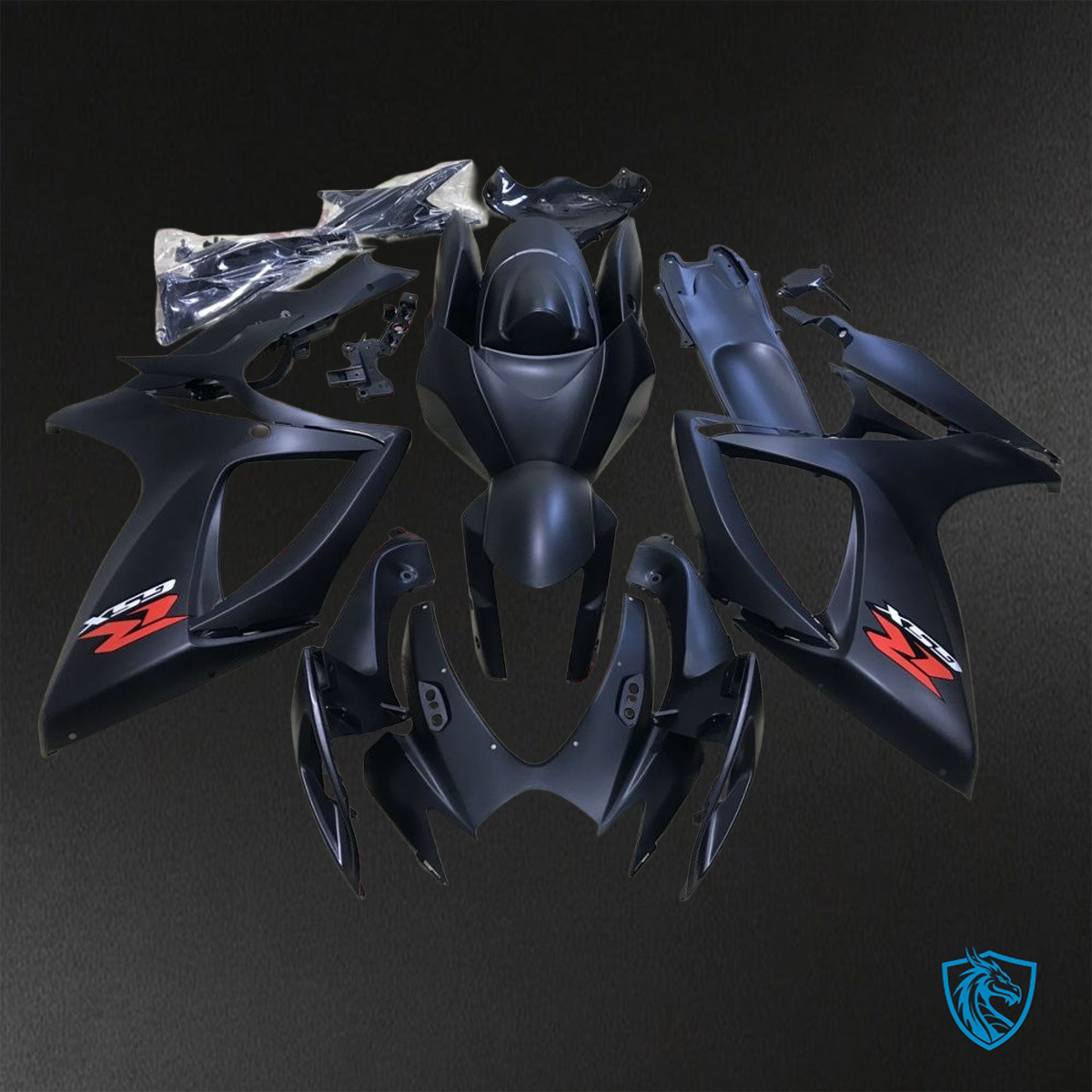 Suzuki GSX-R600/750 (2006-2007) Matte Black Fairings Kit - Aftermarket ABS Bodywork