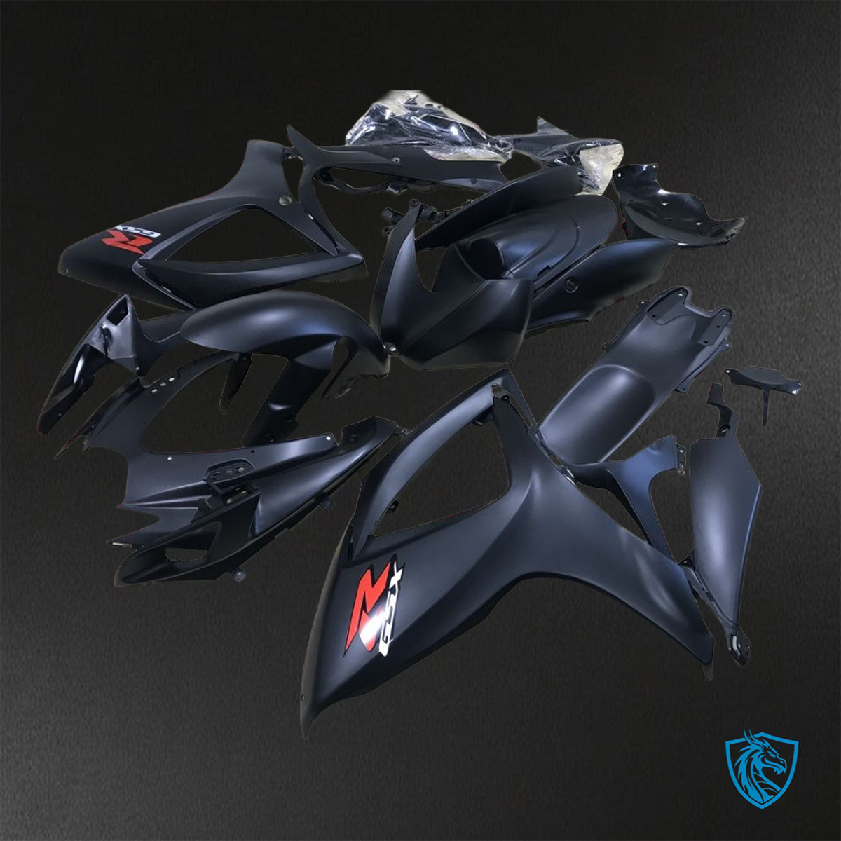 Suzuki GSX-R600/750 (2006-2007) Matte Black Fairings Kit - Aftermarket ABS Bodywork