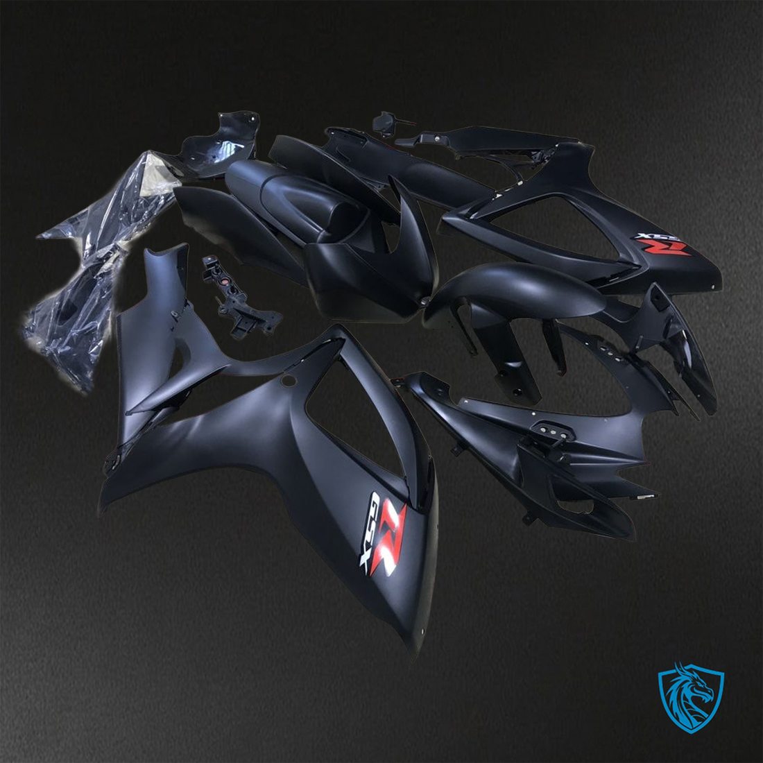 Suzuki GSX-R600/750 (2006-2007) Matte Black Fairings Kit - Aftermarket ABS Bodywork