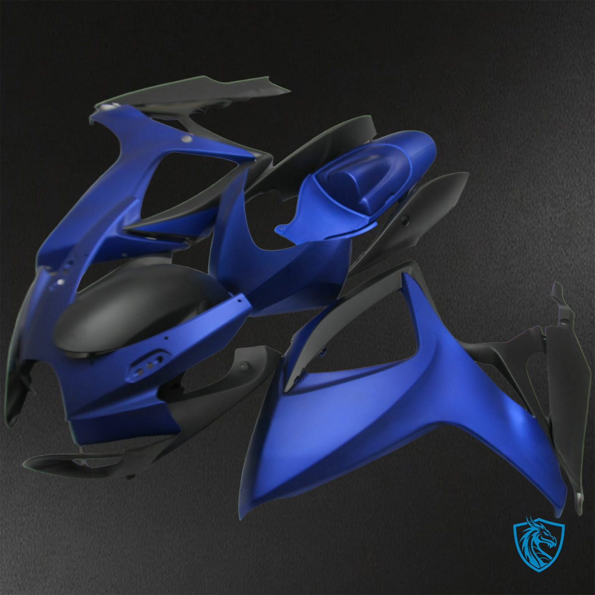 Suzuki GSX-R600/750 (2006-2007) Matte Blue - Custom ABS Fairing Kit