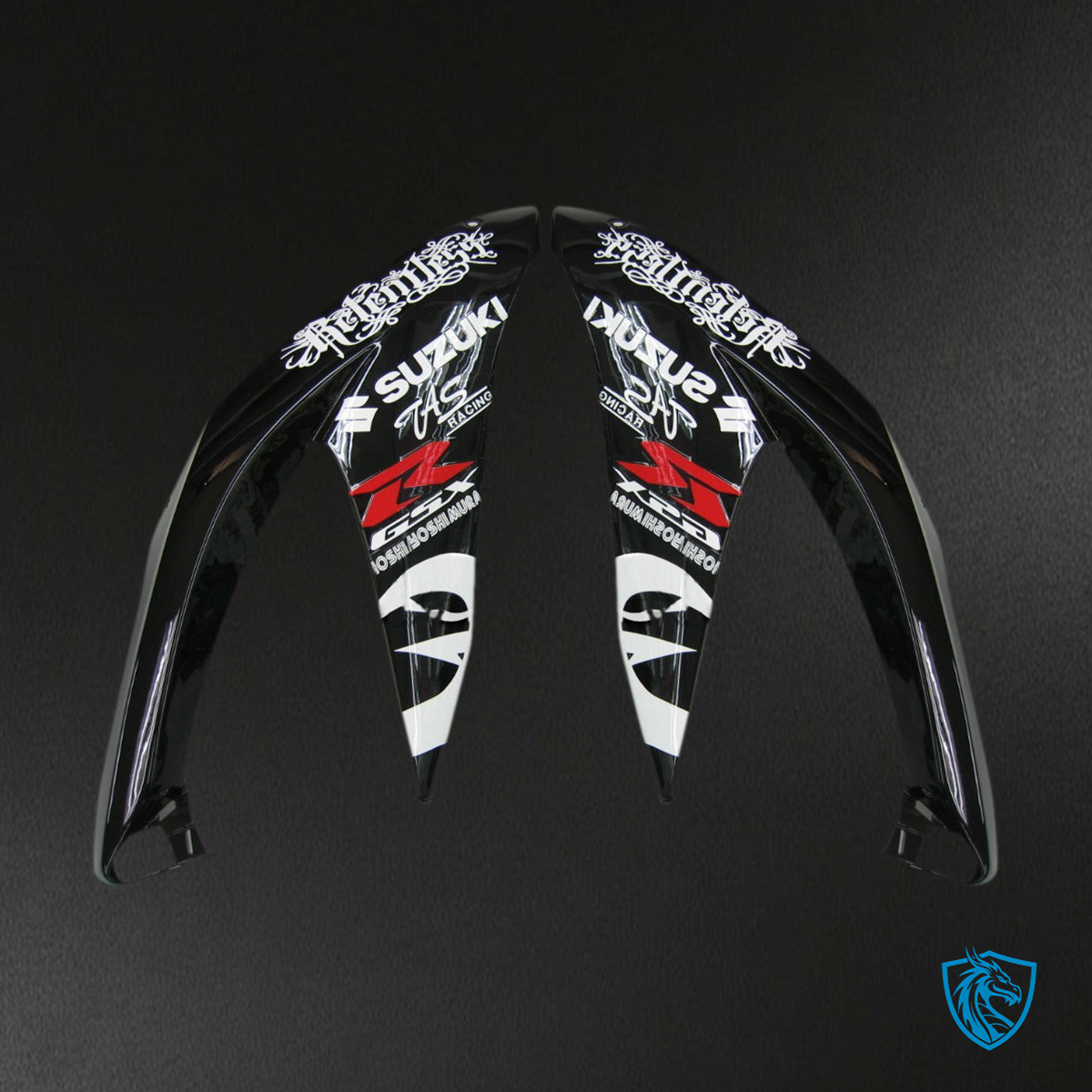 Suzuki GSXR 600-750 (2008-2010) Black & Red Relentless Fairing Kit - Aftermarket ABS Bodywork