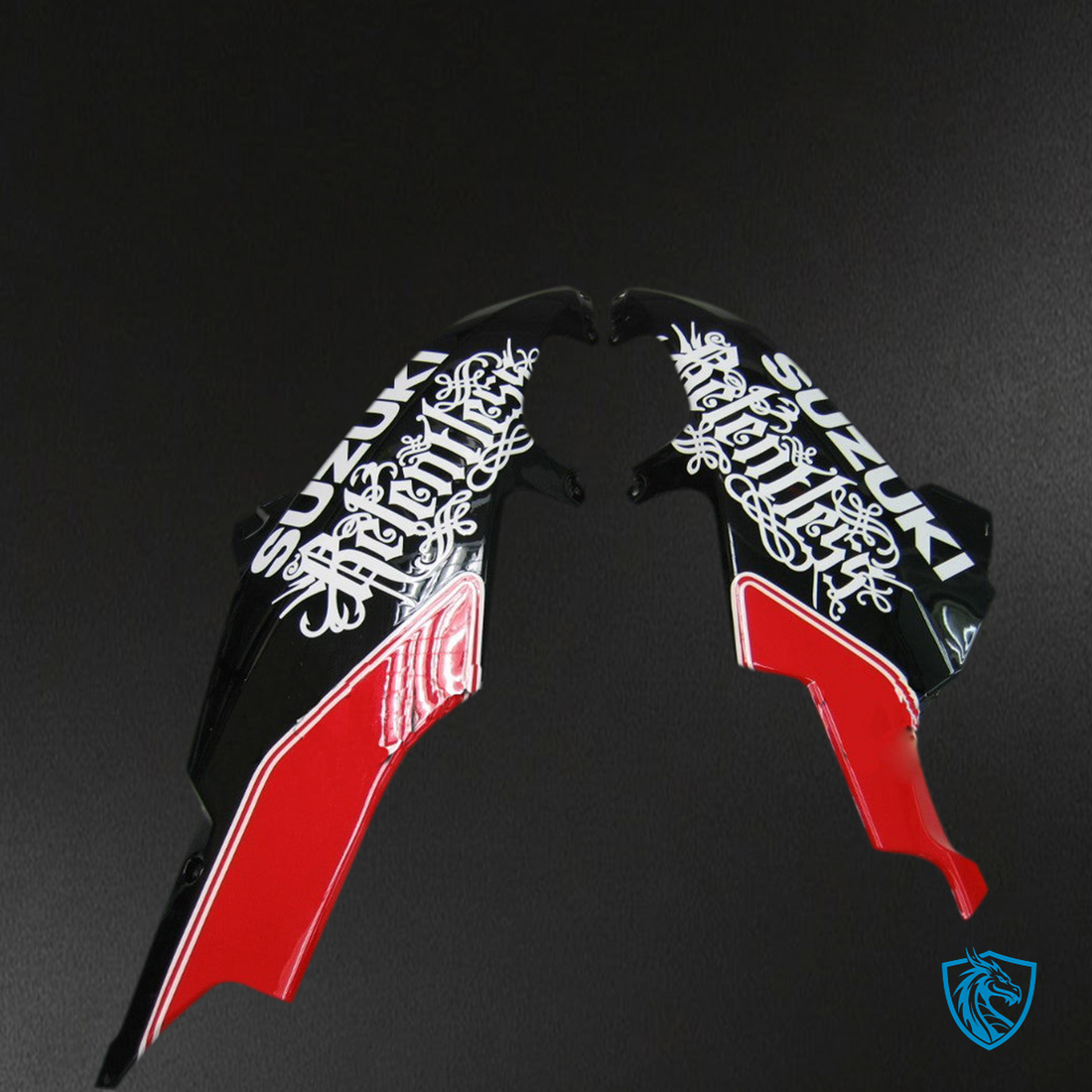 Suzuki GSXR 600-750 (2008-2010) Black & Red Relentless Fairing Kit - Aftermarket ABS Bodywork