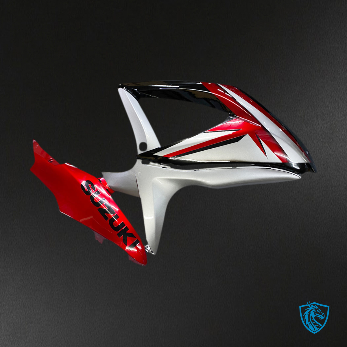 Suzuki GSXR 600-750 (2008-2010) Black, Red & Silver Generic Fairing Kit | ABS Bodywork