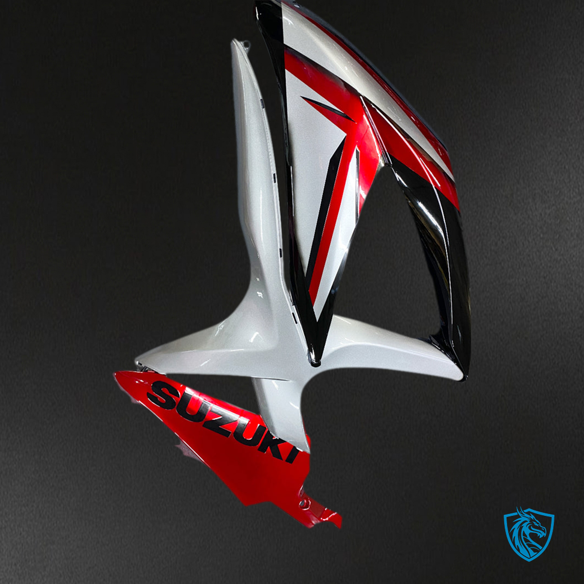 Suzuki GSXR 600-750 (2008-2010) Black, Red & Silver Generic Fairing Kit | ABS Bodywork