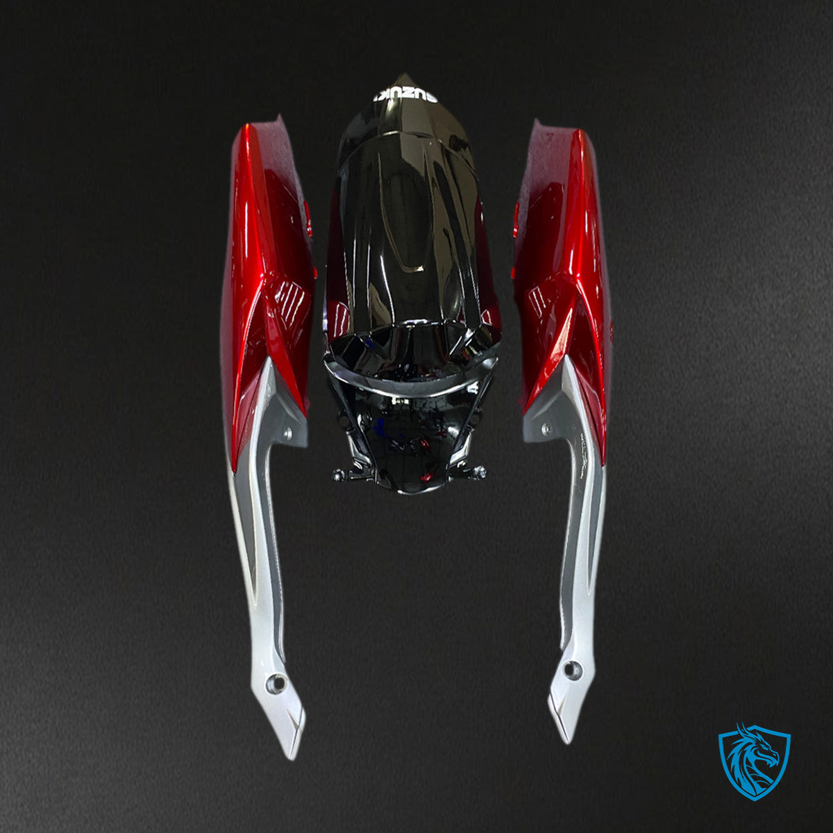 Suzuki GSXR 600-750 (2008-2010) Black, Red & Silver Generic Fairing Kit | ABS Bodywork