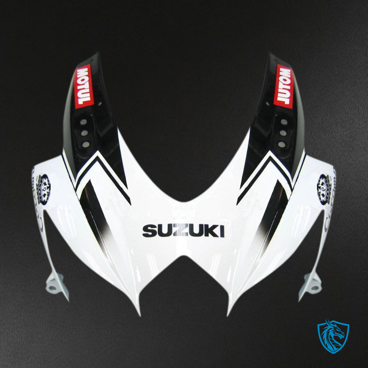 Suzuki GSXR 600-750 (2008-2010) Black & White Alstare Corona - MERGEment Motorcycle Fairings Kit