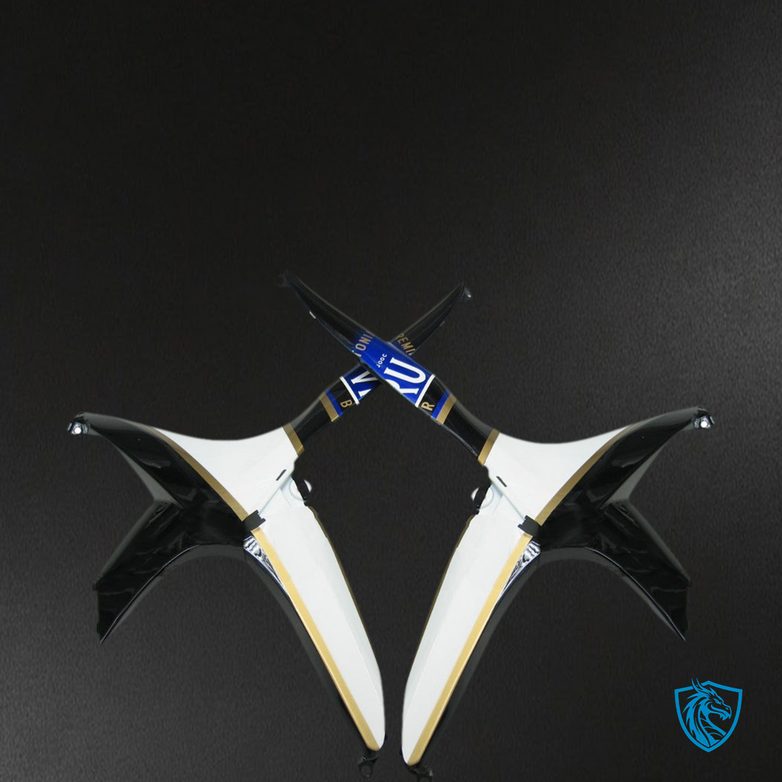 Suzuki GSXR 600-750 (2008-2010) Black & White Suzuki Generic - MERGEment Motorcycle Fairings Kit