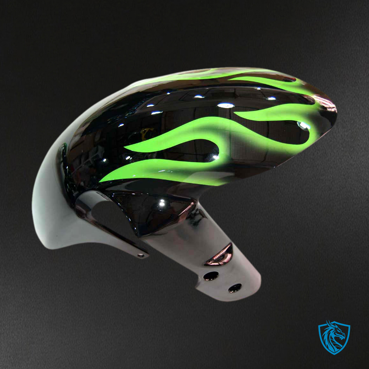 Suzuki GSXR 600-750 (2008-2010) Black & Green Flame GSXR - MERGEment Motorcycle Fairings Kit