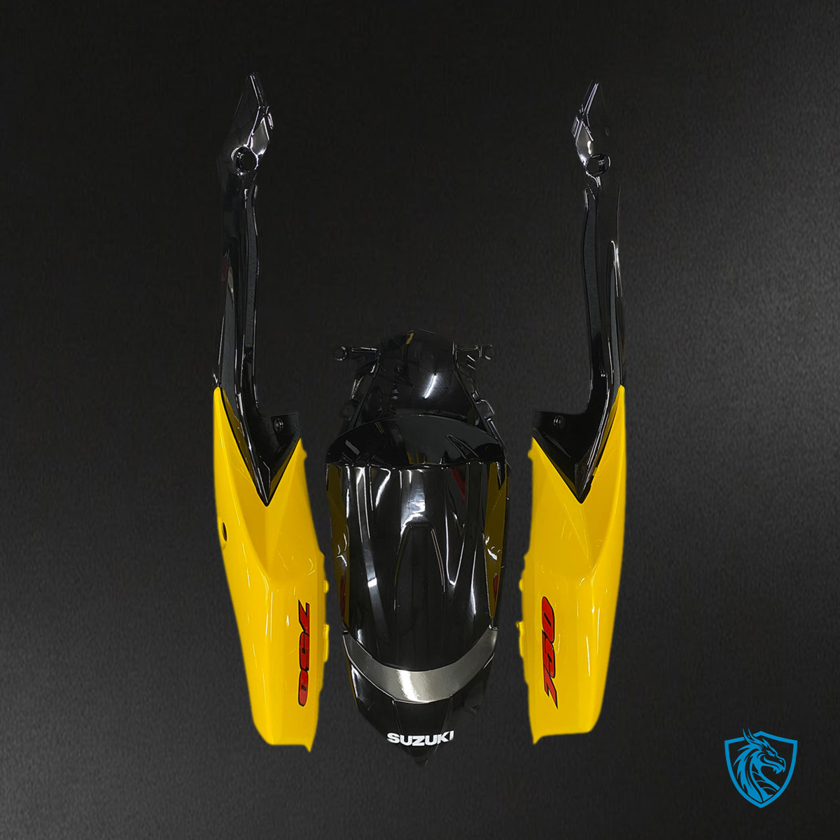 Suzuki GSXR 600-750 (2008-2010) Black & Yellow GSXR Generic - Custom ABS Fairing Kit