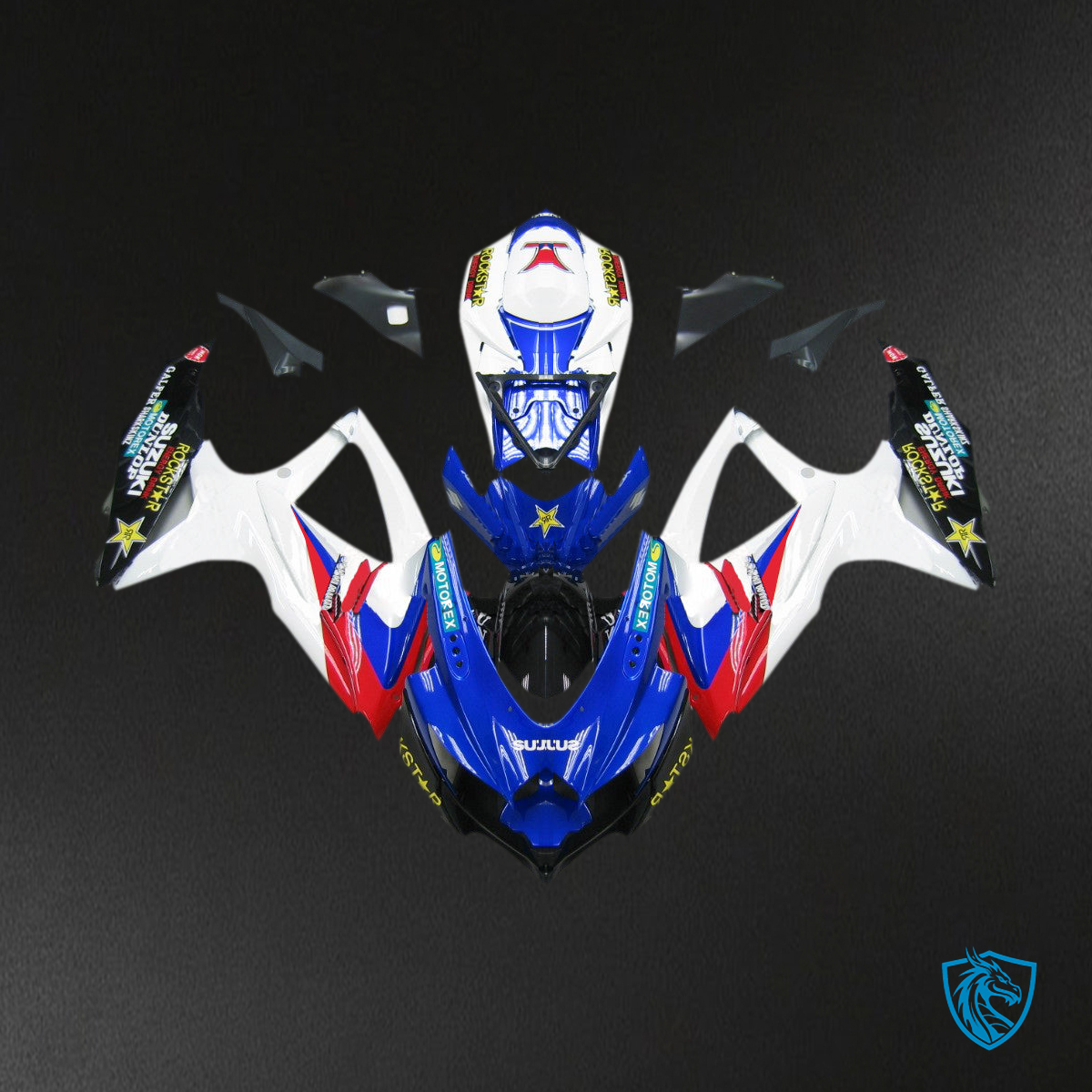 Suzuki GSXR 600-750 (2008-2010) Blue, Red & White GSXR - Fairing Kit | ABS Bodywork