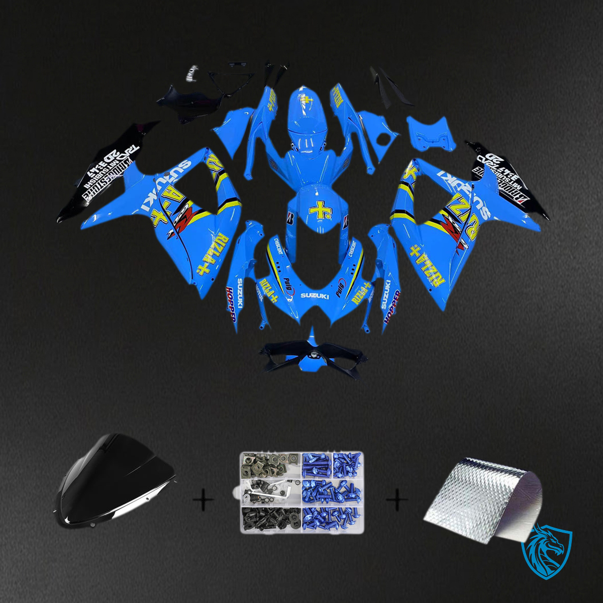 Suzuki GSXR 600-750 (2008-2010) Blue Rizla Generic - Custom ABS Fairing Kit