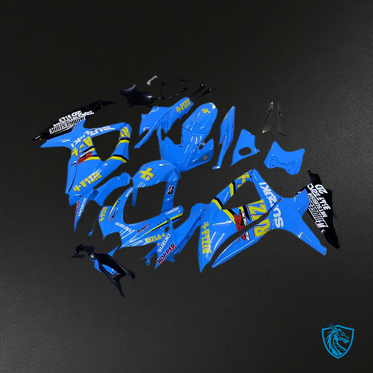 Suzuki GSXR 600-750 (2008-2010) Blue Rizla Generic - Custom ABS Fairing Kit