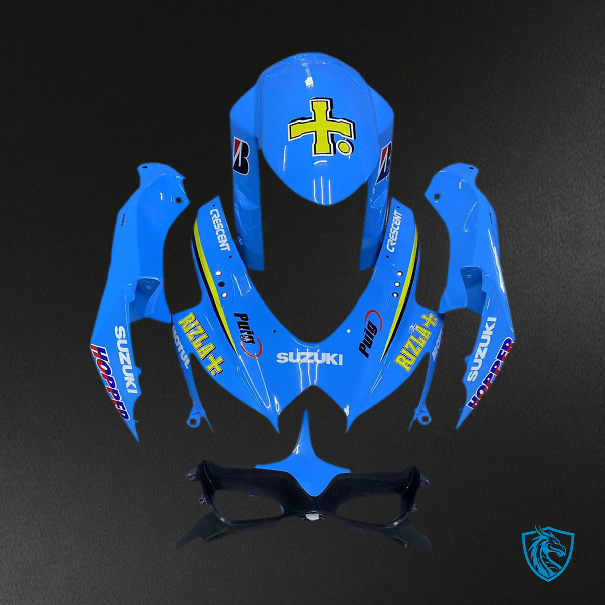 Suzuki GSXR 600-750 (2008-2010) Blue Rizla Generic - Custom ABS Fairing Kit