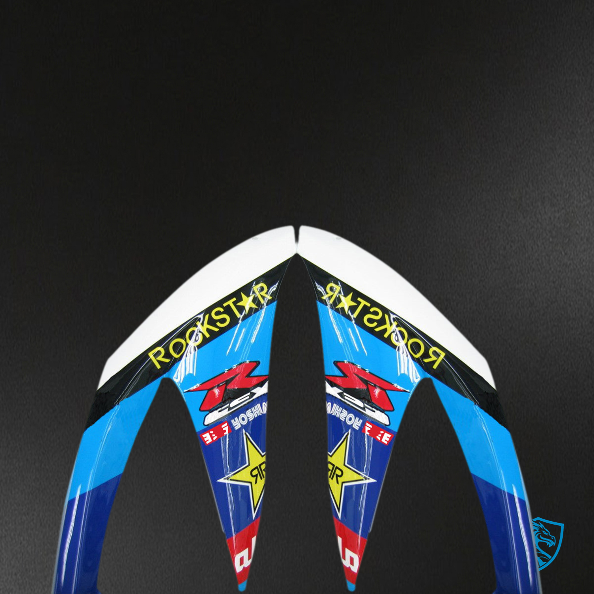 Suzuki GSXR 600-750 (2008-2010) Blue & White Rockstar Malkita - MERGEment Motorcycle Fairings Kit