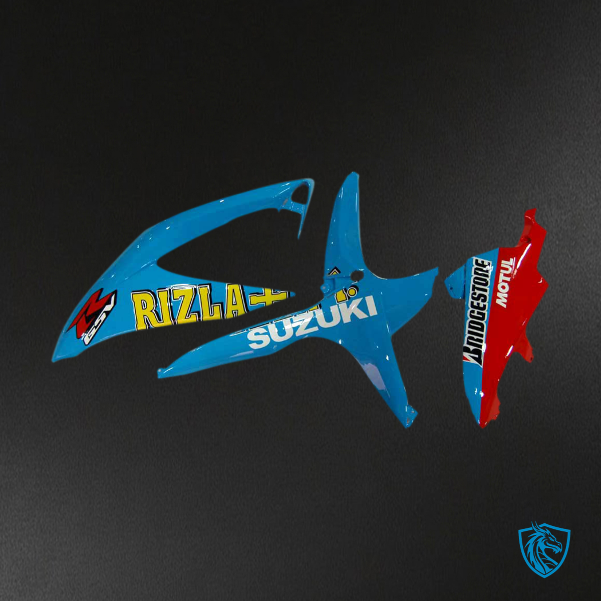 Suzuki GSXR 600-750 (2008-2010) Blue & Black Rizla Generic Fairing Kit - Aftermarket ABS Bodywork