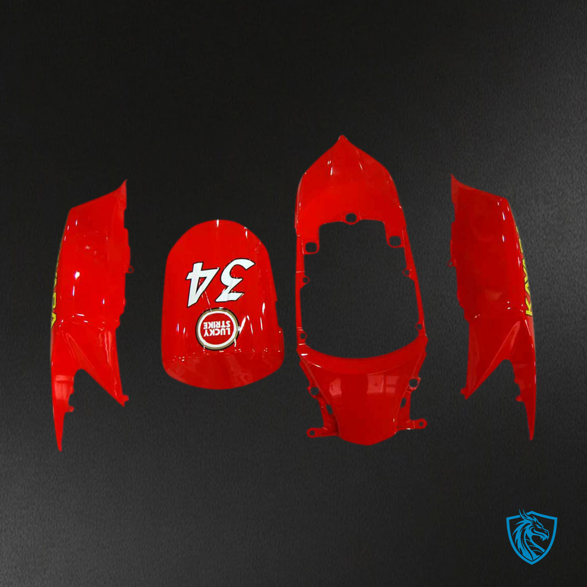Suzuki GSXR 600-750 (2008-2010) Red & White Injection Fairing Kit | ABS Bodywork
