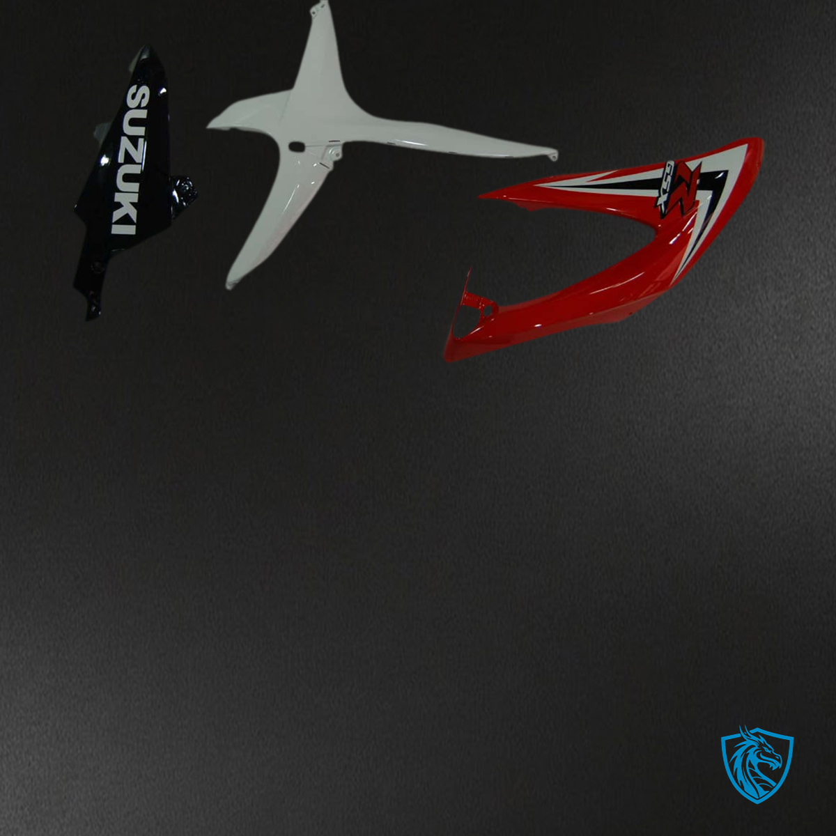 Suzuki GSXR 600-750 (2008-2010) Red & White Injection - Custom ABS Fairing Kit