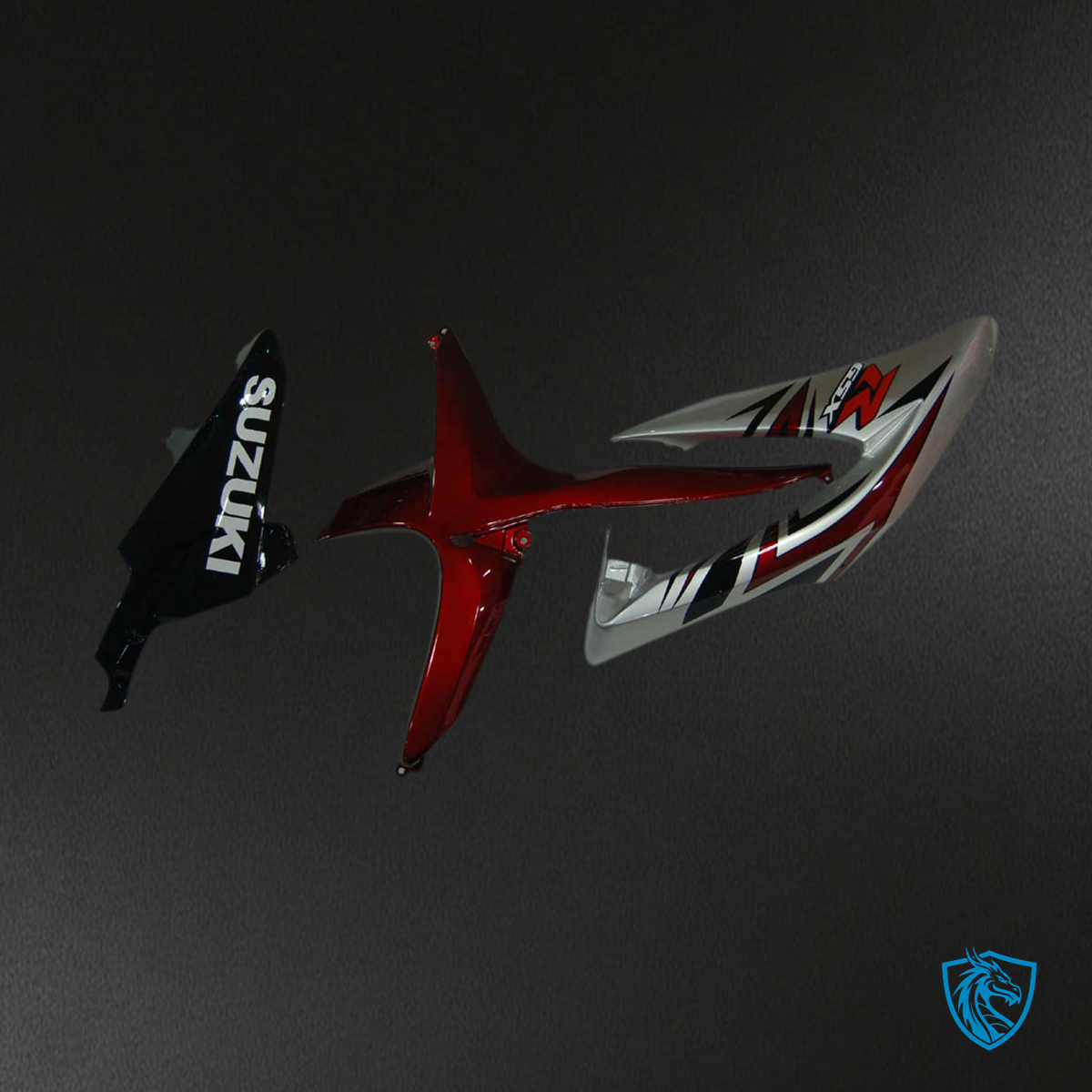 Suzuki GSXR 600-750 (2008-2010) Silver & Red Injection Fairing Kit | ABS Bodywork