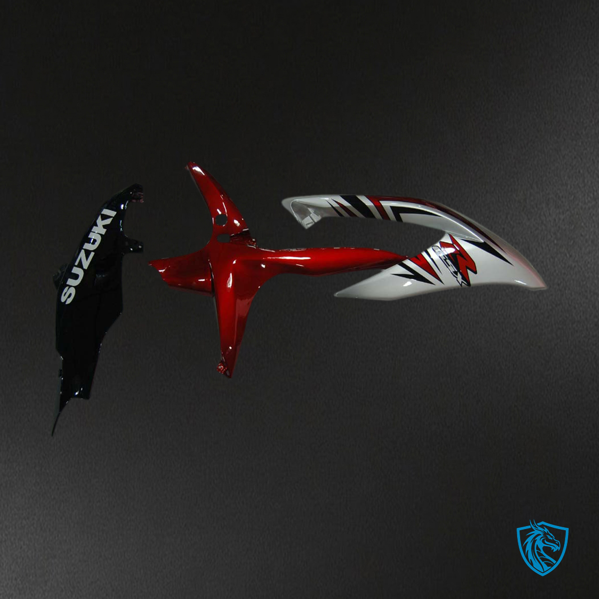 Suzuki GSXR 600-750 (2008-2010) Silver & Red Injection Fairing Kit | ABS Bodywork