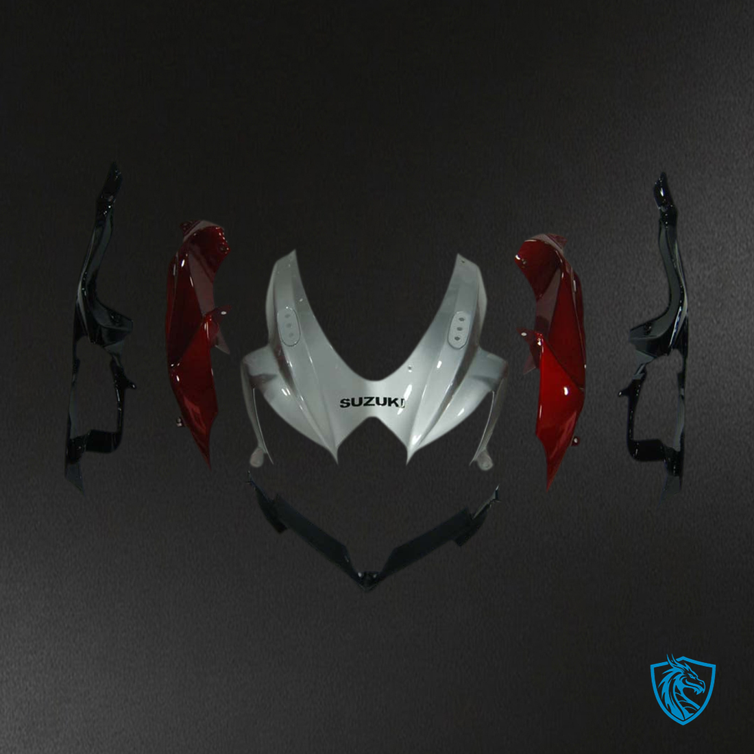 Suzuki GSXR 600-750 (2008-2010) Silver & Red Injection Fairing Kit | ABS Bodywork