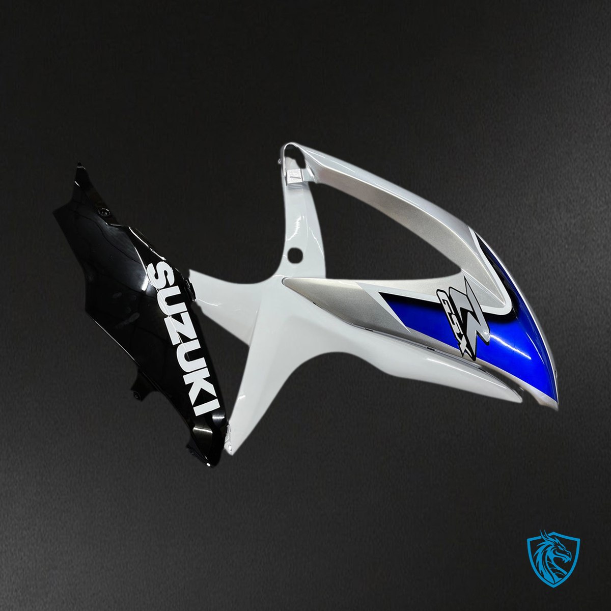 Suzuki GSXR 600-750 (2008-2010) Silver & White Generic - MERGEment Motorcycle Fairings Kit