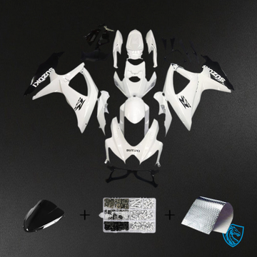 Suzuki GSXR 600-750 (2008-2010) White & Black Generic - Custom ABS Fairing Kit