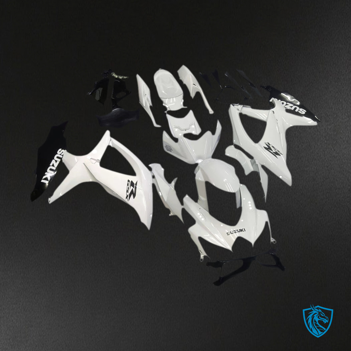 Suzuki GSXR 600-750 (2008-2010) White & Black Generic - Custom ABS Fairing Kit