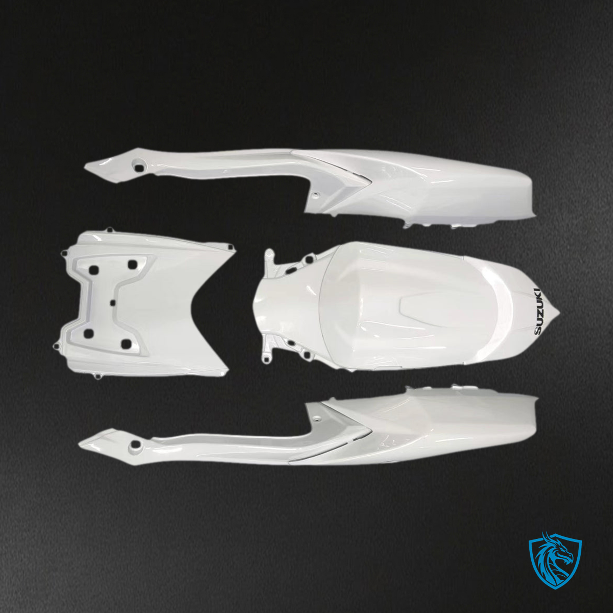 Suzuki GSXR 600-750 (2008-2010) White & Black Generic - Custom ABS Fairing Kit