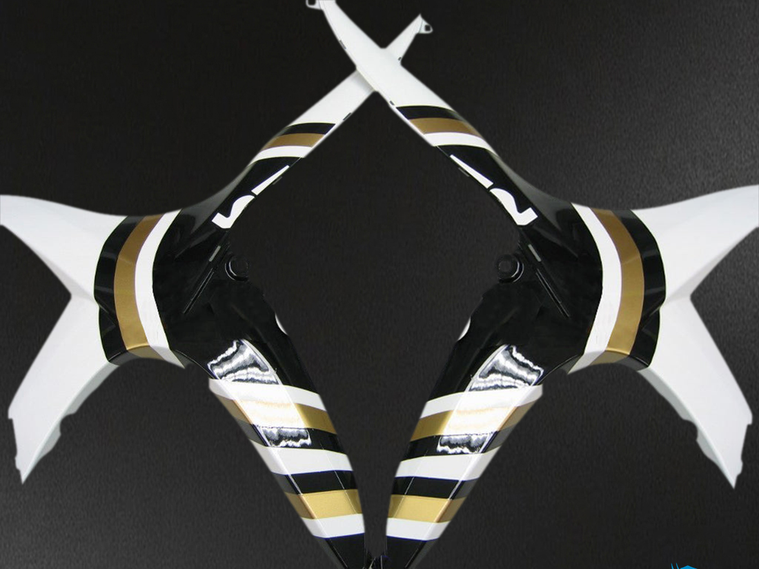 Suzuki GSXR 600-750 (2008-2010) White & Black Lucky Strike - MERGEment Motorcycle Fairings Kit
