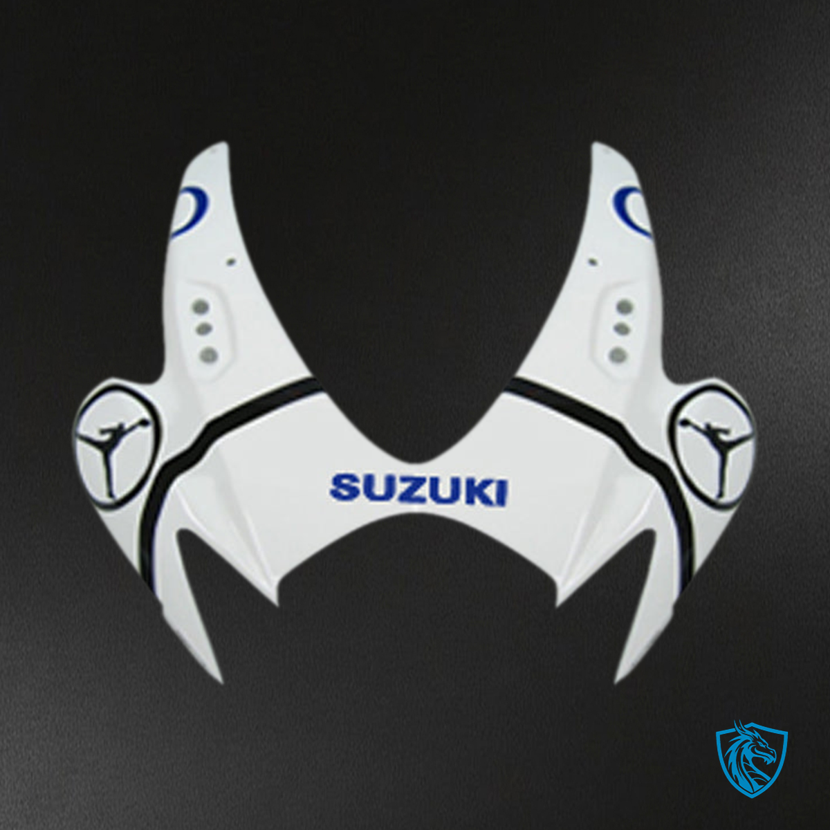 Suzuki GSXR 600-750 (2008-2010) White & Blue Jordan Fairing Kit - Aftermarket ABS Bodywork