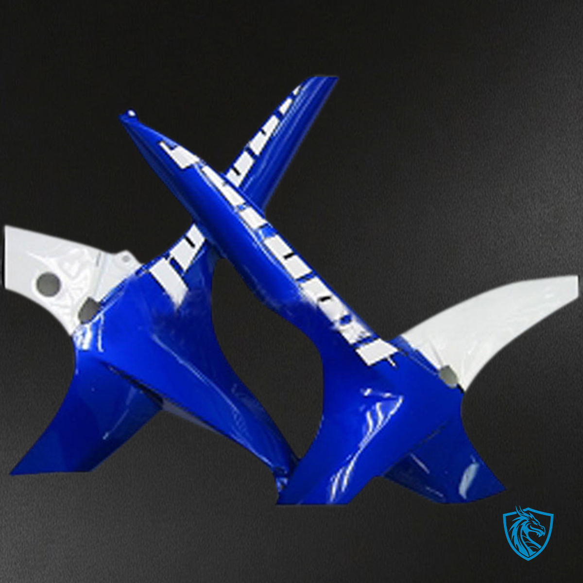 Suzuki GSXR 600-750 (2008-2010) White & Blue Jordan Fairing Kit - Aftermarket ABS Bodywork