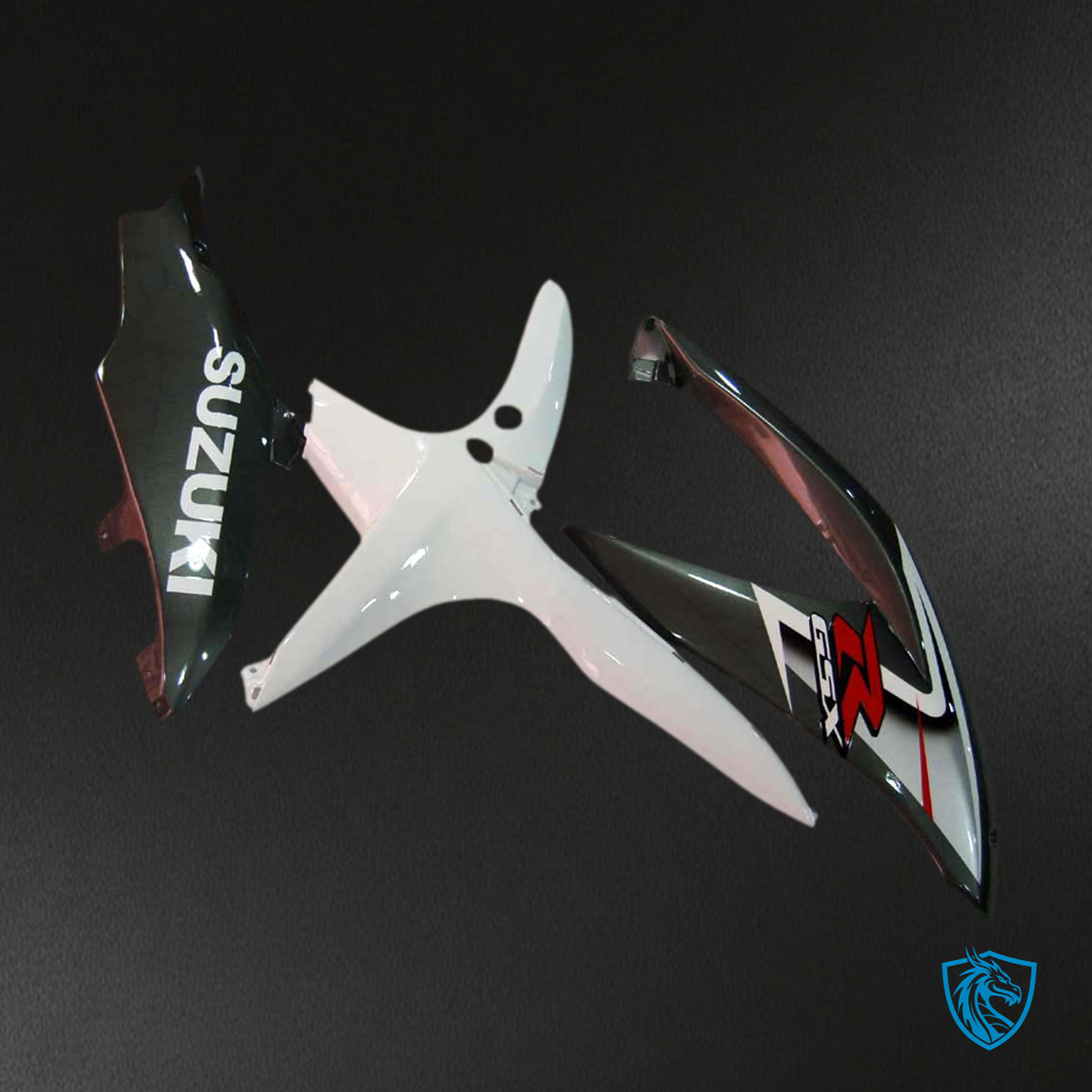 Suzuki GSXR 600-750 (2008-2010) White & Silver Generic - Fairing Kit | ABS Bodywork