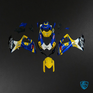 Suzuki GSXR 600-750 (2008-2010) Yellow & Blue Alstare Corona - Custom ABS Fairing Kit