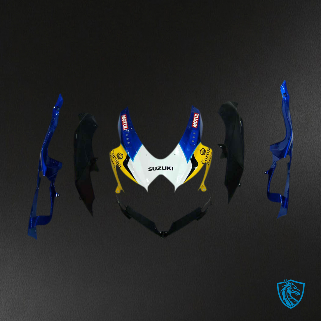 Suzuki GSXR 600-750 (2008-2010) Yellow & Blue Alstare Corona - Custom ABS Fairing Kit