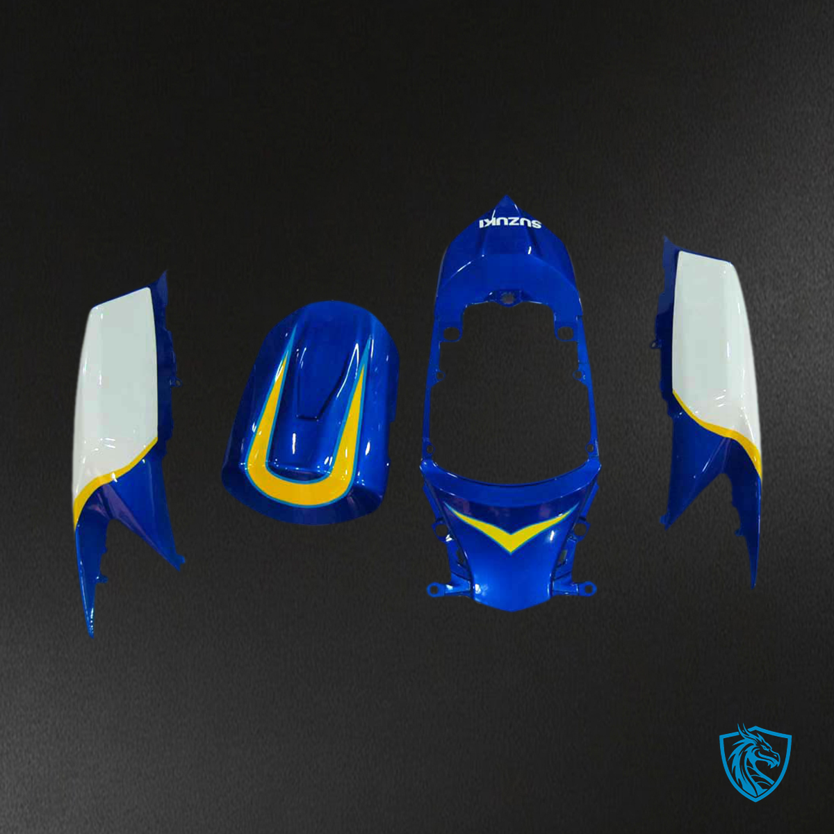 Suzuki GSXR 600-750 (2008-2010) Yellow & Blue Alstare Corona - Custom ABS Fairing Kit