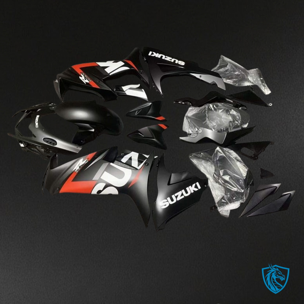 Suzuki GSXR600/750 (2011-2019) Black, Red & White Fairings Kit | ABS Bodywork