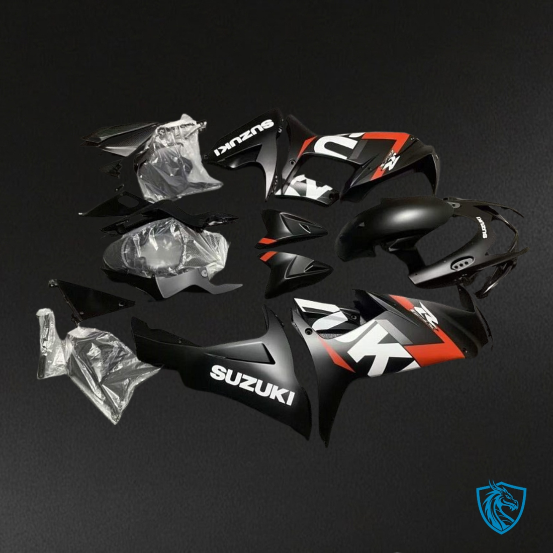 Suzuki GSXR600/750 (2011-2019) Black, Red & White Fairings Kit | ABS Bodywork
