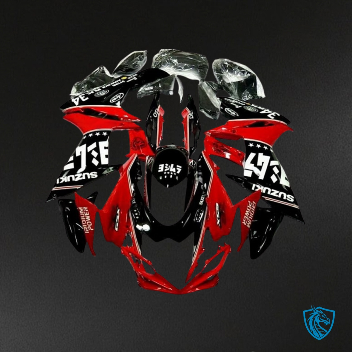 Suzuki GSXR600/750 (2011-2019) Red & White Logo - MERGEment Motorcycle Fairings Kit