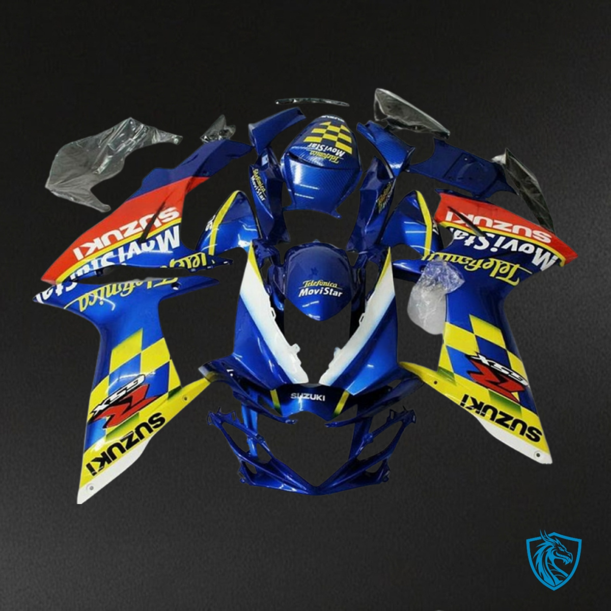 Suzuki GSXR600/750 (2011-2019) Blue & Yellow Movistar - Custom ABS Fairing Kit